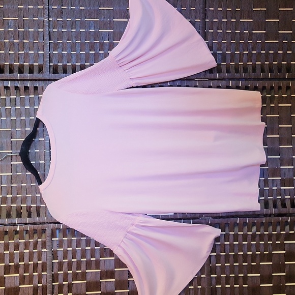 IMNYC Isaac Mizrahi Light Pink Bell Sleeve Blouse - Picture 5 of 7